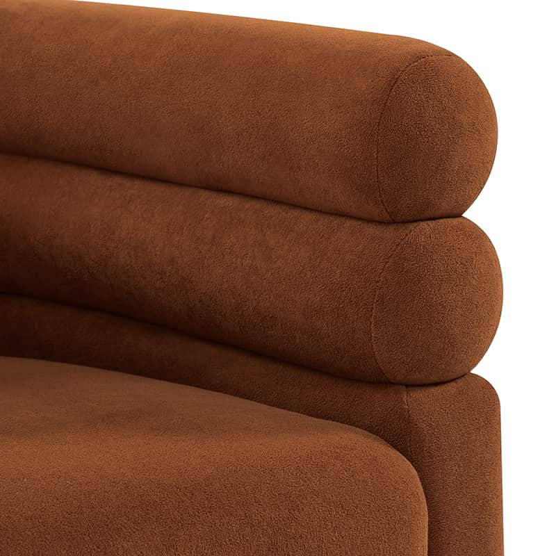 Benita 360-Degree Swivel Chair in Chenille Fabric with a Plush Pillow