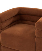 Benita 360-Degree Swivel Chair in Chenille Fabric with a Plush Pillow