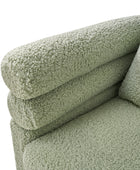 Benita 360-Degree Swivel Chair in Chenille Fabric with a Plush Pillow