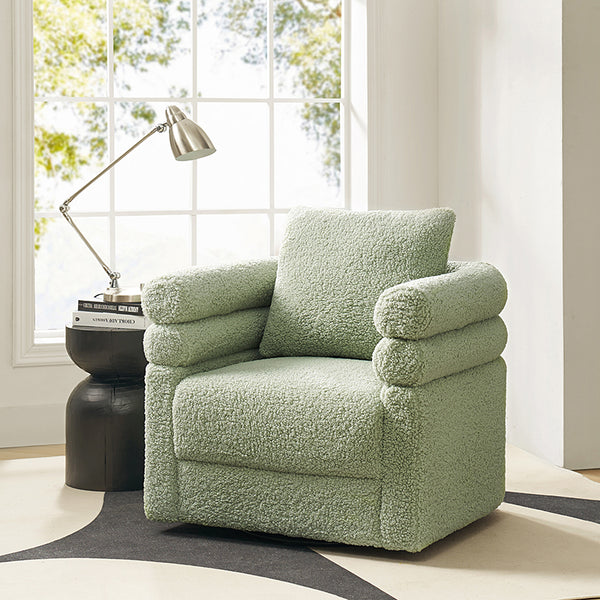 Benita 360-Degree Swivel Chair in Chenille Fabric