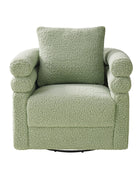 Benita 360-Degree Swivel Chair in Chenille Fabric with a Plush Pillow