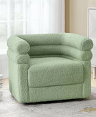 Benita 360-Degree Swivel Chair in Chenille Fabric with a Plush Pillow