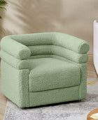 Benita 360-Degree Swivel Chair in Chenille Fabric with a Plush Pillow