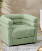 Benita 360-Degree Swivel Chair in Chenille Fabric with a Plush Pillow