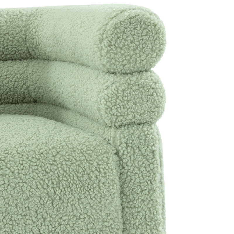 Benita 360-Degree Swivel Chair in Chenille Fabric with a Plush Pillow