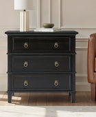 Jules Classic Solid Wood 3-Drawer End Table with USB Ports