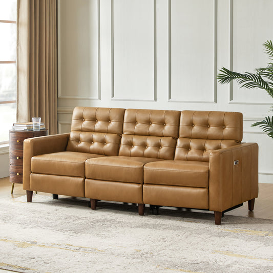 Viktor Mid-century Modern Oversized Power Sectional Sofa with Adjustable Headrests