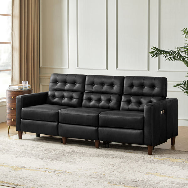 Viktor Mid-century Modern Oversized Power Sectional Sofa with Adjustable Headrests