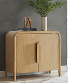 Vittorio Modern Solid Wood Accent Cabinet – Minimalist Storage Console for Living Room