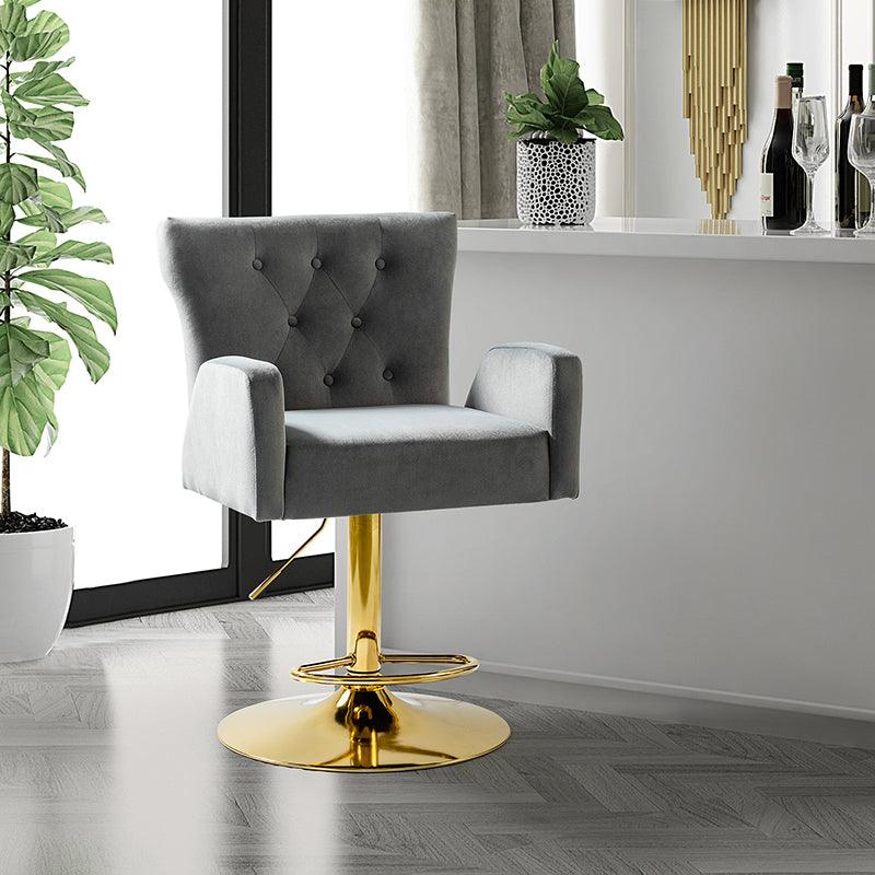 Velvet adjustable bar discount stool