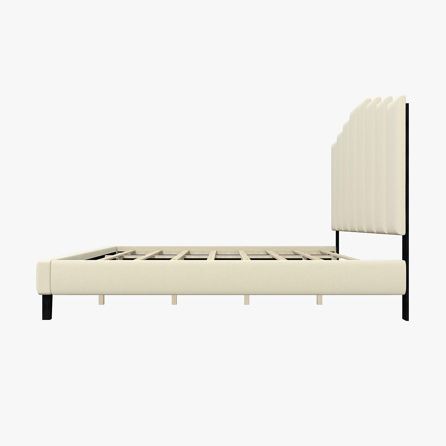 Boeotia Tufted Upholstered Platform Bed-KB - Hulala Home
