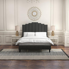 Boeotia Tufted Upholstered Platform Bed-QB