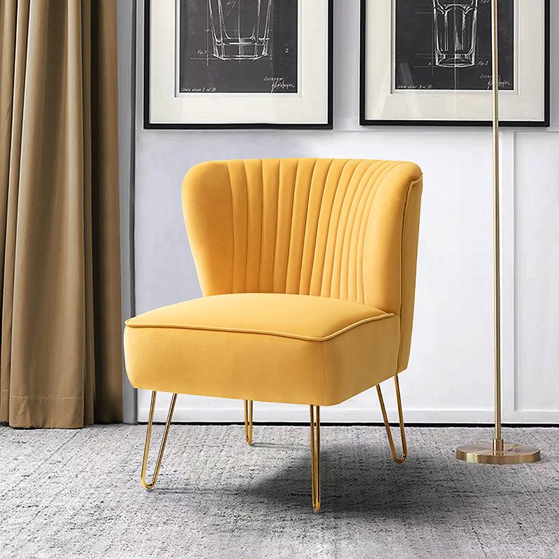 Mustard velvet accent online chair