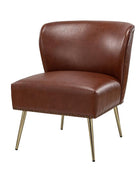 Angela Leather Side Chair - Hulala Home