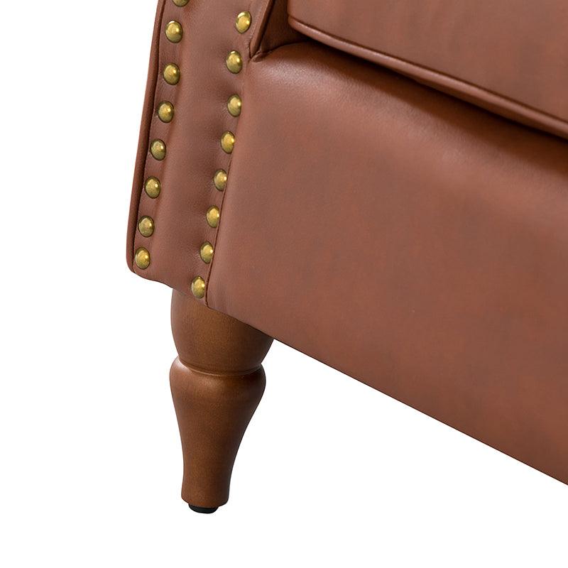 Deniz Vegan Leather Armchair - Hulala Home