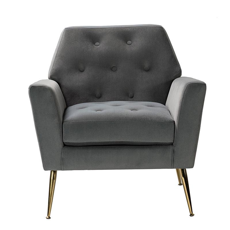 Charcoal discount velvet armchair