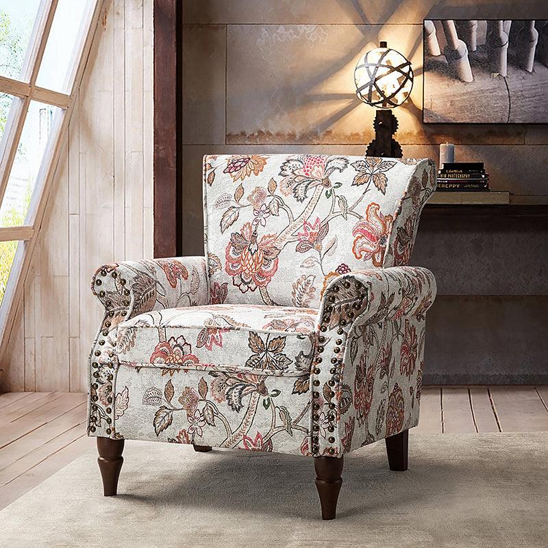 Artemisa Modern Floral Pattern Upholstered Armchair - Hulala Home