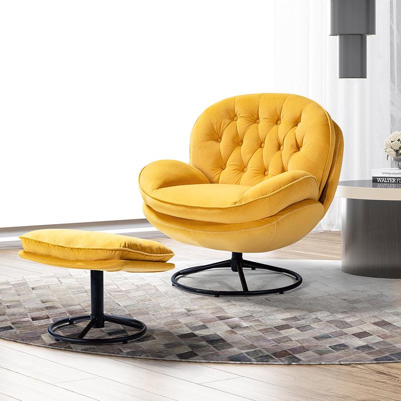 Modern swivel store chair with ottoman