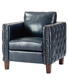 Paulo Vegan Leather Tufted Club Chair - Hulala Home