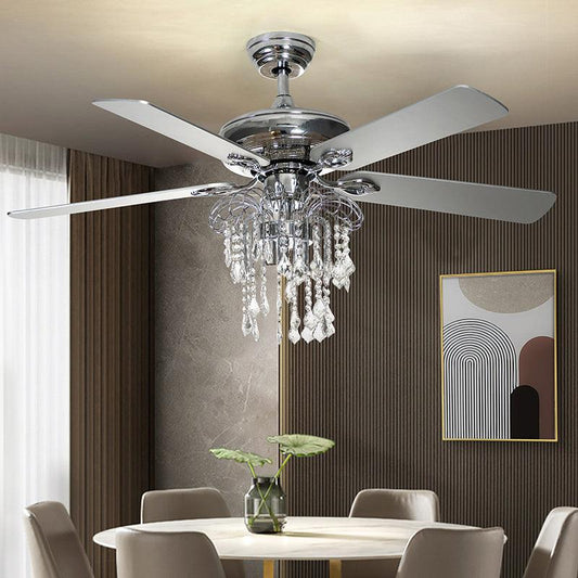 Danube 5-Blade 52&quot; Remote Controlled LED Ceiling Fan - Hulala Home