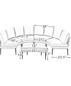 Tappeh 5-Piece Outdoor Seating Group with Cushions - Hulala Home