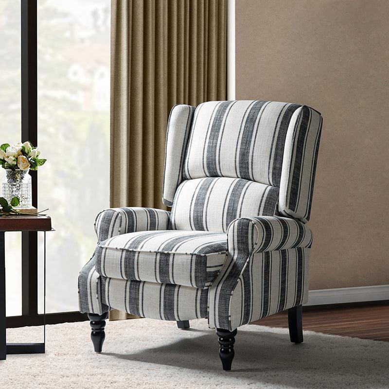 Gray wingback recliner hot sale