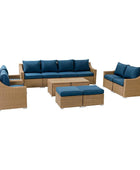 Prigord Rattan 10 - Person Seating Group with Cushions - Hulala Home