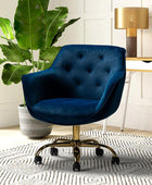 Jovida Velvet Tufted Office Chair - Hulala Home