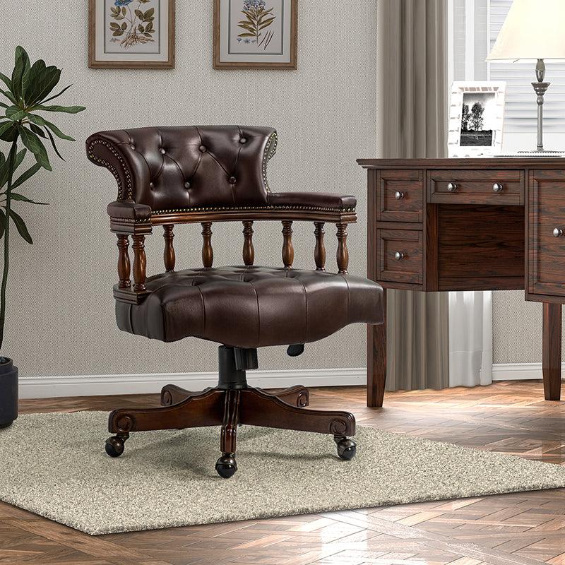 Executive office 2024 chair genuine leather