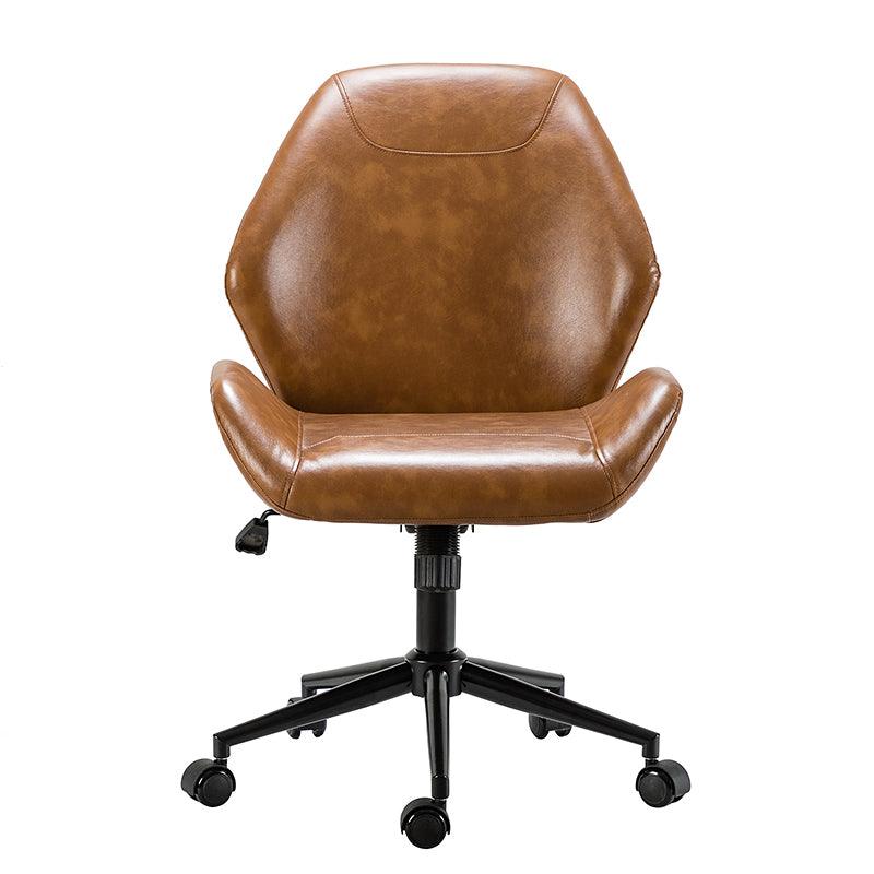 Camel colored leather online office chair