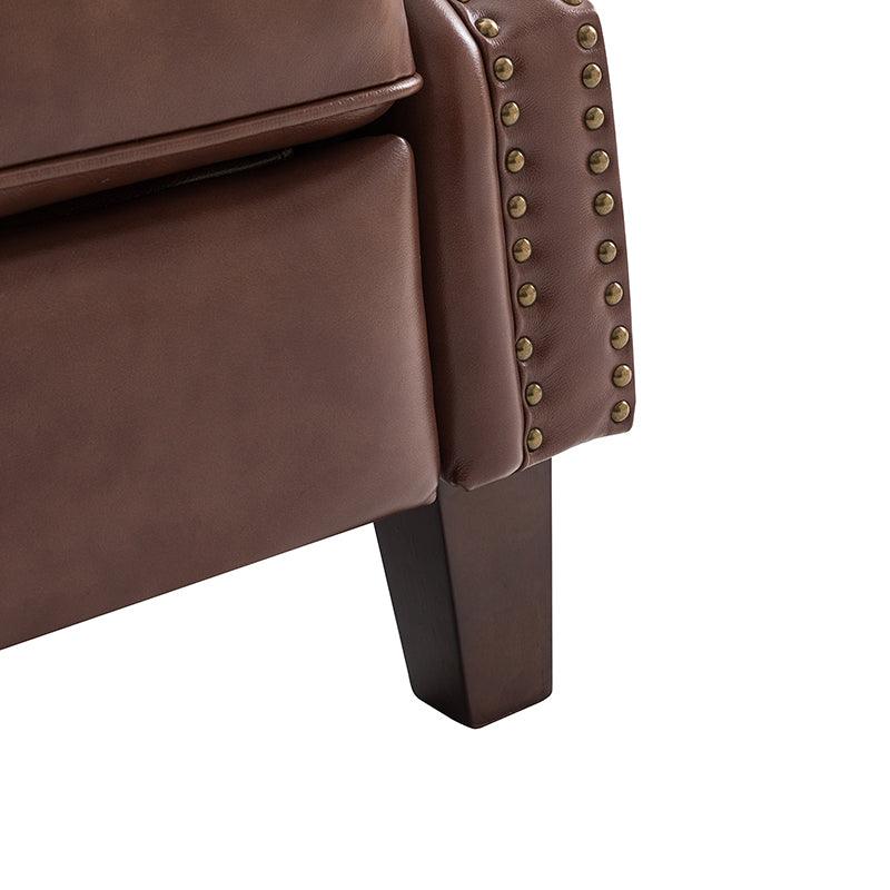 Ryland Genuine Leather Manual Recliner - Hulala Home