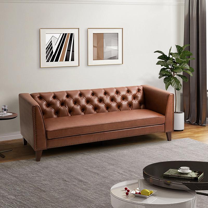 Clemence Vegan Leather Sofa (83&quot;) - Hulala Home
