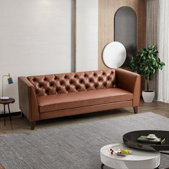 Clemence 83" Vegan Leather Sofa