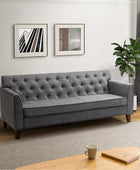 Eleusis 79" Tufted Upholstered Sofa - Hulala Home