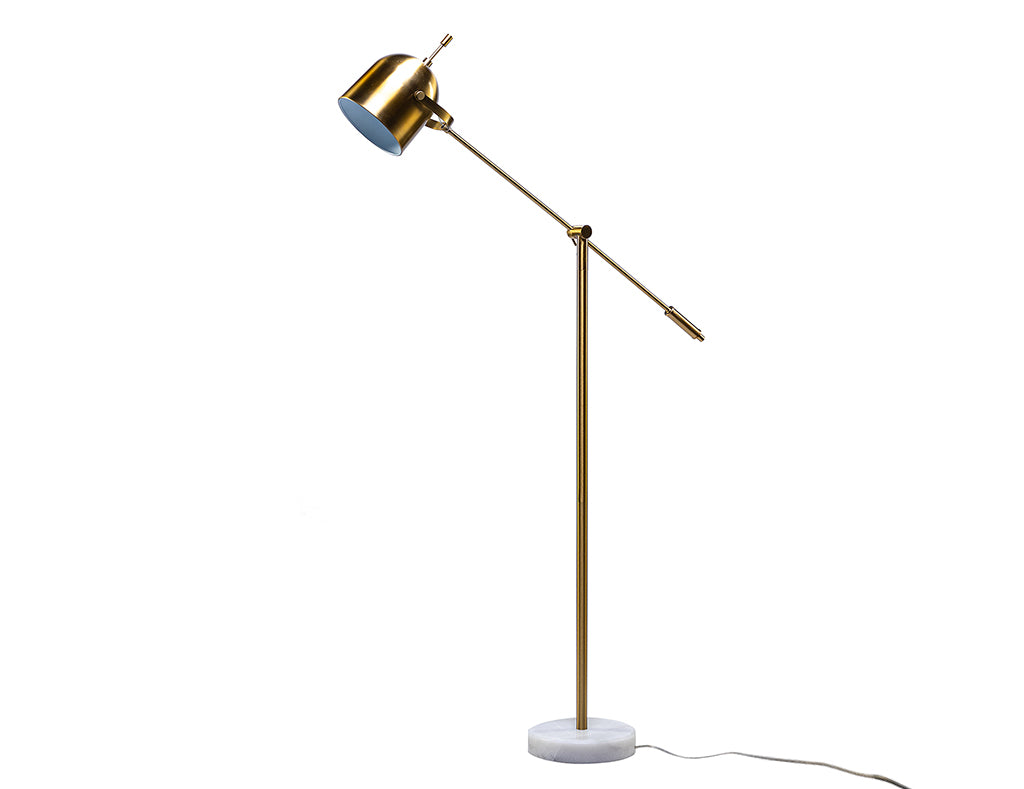 Easyshift™ 59" Gold Floor Lamp with Marble Base