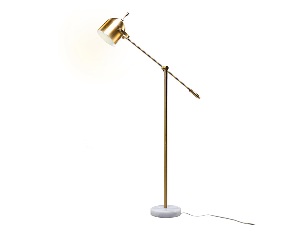 Easyshift™ 59" Gold Floor Lamp with Marble Base
