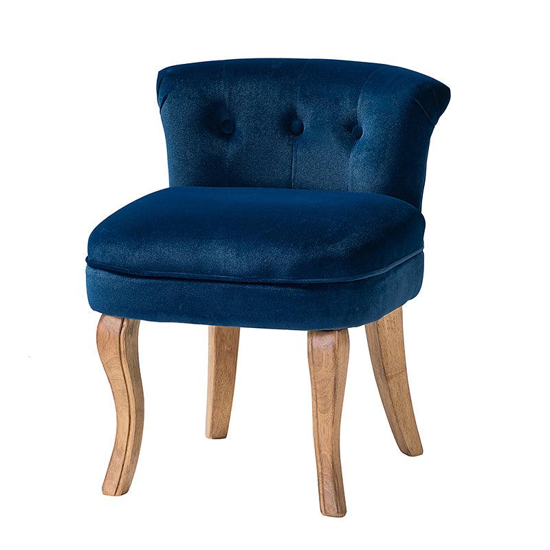 Navy velvet dressing online table stool